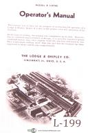 Lodge & Shipley-Lodge & Shipley Model X Lathe Operators Instruction & Parts Lists Manual-X-01